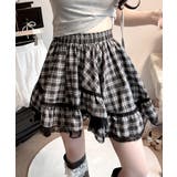 裾レースアシンメトリーフリルミニスカート インナーパンツ付き フレアスカート | Riff | 詳細画像12 