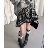 裾レースアシンメトリーフリルミニスカート インナーパンツ付き フレアスカート | Riff | 詳細画像16 