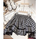 裾レースアシンメトリーフリルミニスカート インナーパンツ付き フレアスカート | Riff | 詳細画像2 