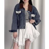 裾レースアシンメトリーフリルミニスカート インナーパンツ付き フレアスカート | Riff | 詳細画像9 