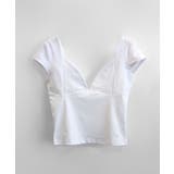 深Vネック半袖トップス ショート丈 クロップド丈 | Riff | 詳細画像11 