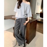 ワンショルダー半袖Tシャツ オーバーサイズ ビッグサイズ | Riff | 詳細画像4