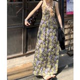 胸元レース花柄ロングキャミワンピース マキシワンピース Aラインワンピース | Riff | 詳細画像20 