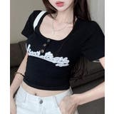 ヘンリーネックロゴプリントTシャツ 半袖 プリントT | Riff | 詳細画像3 