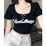 ヘンリーネックロゴプリントTシャツ 半袖 プリントT | Riff | 詳細画像4 