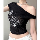 オフショルロゴレーストップス ワンショル ロゴプリント | Riff | 詳細画像18 