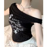 オフショルロゴレーストップス ワンショル ロゴプリント | Riff | 詳細画像22 