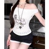 オフショルロゴレーストップス ワンショル ロゴプリント | Riff | 詳細画像9 