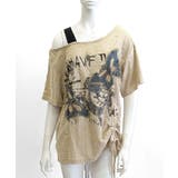 ワンショルダーバタフライ半袖Tシャツ ロゴプリント ワッペン | Riff | 詳細画像17 