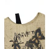 ワンショルダーバタフライ半袖Tシャツ ロゴプリント ワッペン | Riff | 詳細画像20 