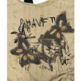 ワンショルダーバタフライ半袖Tシャツ ロゴプリント ワッペン | Riff | 詳細画像21 