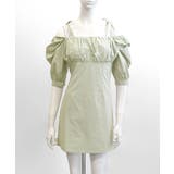 オフショルダーリボンミニワンピース パフスリーブ ショート丈ワンピース | Riff | 詳細画像14 