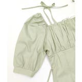 オフショルダーリボンミニワンピース パフスリーブ ショート丈ワンピース | Riff | 詳細画像17 