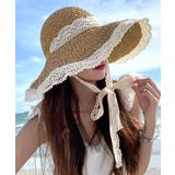 麦わら帽子 縁レース ストローハット | Riff | 詳細画像11