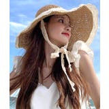 麦わら帽子 縁レース ストローハット | Riff | 詳細画像14