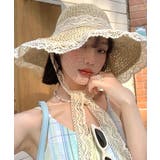 麦わら帽子 縁レース ストローハット | Riff | 詳細画像8