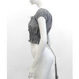 オフショルシャーリング半袖トップス パフスリーブ リボン | Riff | 詳細画像27 