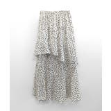 花柄サイドスリットフレアロングスカート ウエストゴム ティアードスカート | Riff | 詳細画像24 