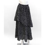 花柄サイドスリットフレアロングスカート ウエストゴム ティアードスカート | Riff | 詳細画像26 