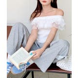 オフショルレースフリルトップス 2WAY フレンチスリーブ | Riff | 詳細画像17 