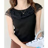 オフショルレースフリルトップス 2WAY フレンチスリーブ | Riff | 詳細画像33 