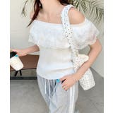 オフショルレースフリルトップス 2WAY フレンチスリーブ | Riff | 詳細画像8 