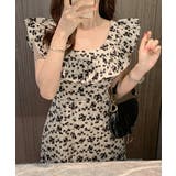フリル花柄マキシワンピース ロングワンピース Aラインワンピース | Riff | 詳細画像18