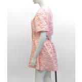 バックオープン花柄エンボスミニワンピース ウエスト見せ ジャガード | Riff | 詳細画像24 