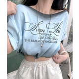 スプレー加工裾ドロストロゴプリントTシャツ ワンショル 英字プリント | Riff | 詳細画像13 