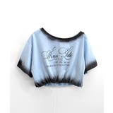 スプレー加工裾ドロストロゴプリントTシャツ ワンショル 英字プリント | Riff | 詳細画像21 