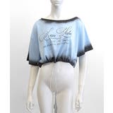 スプレー加工裾ドロストロゴプリントTシャツ ワンショル 英字プリント | Riff | 詳細画像22 