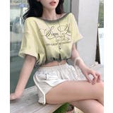 スプレー加工裾ドロストロゴプリントTシャツ ワンショル 英字プリント | Riff | 詳細画像6 