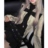 ベージュ | クロス切り替えロングTシャツ ロンT タイダイ | Riff