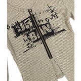 ネックベルトフロントジップ長袖トップス チョーカー プリント | Riff | 詳細画像22 