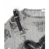 サイドシャーリングクロス柄長袖トップス 肩ベルト付き ロンT | Riff | 詳細画像20 