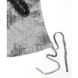 サイドシャーリングクロス柄長袖トップス 肩ベルト付き ロンT | Riff | 詳細画像22 