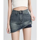 ブルー | デニムミニスカート インナーパンツ付き スカパン | Riff