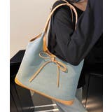 異素材切り替えトートバッグ リボン ハンドバッグ | Riff | 詳細画像12