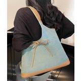 異素材切り替えトートバッグ リボン ハンドバッグ | Riff | 詳細画像13