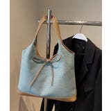 異素材切り替えトートバッグ リボン ハンドバッグ | Riff | 詳細画像14