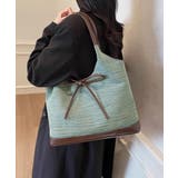 異素材切り替えトートバッグ リボン ハンドバッグ | Riff | 詳細画像18