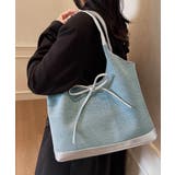 異素材切り替えトートバッグ リボン ハンドバッグ | Riff | 詳細画像20