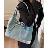 異素材切り替えトートバッグ リボン ハンドバッグ | Riff | 詳細画像21