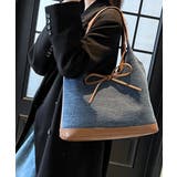 異素材切り替えトートバッグ リボン ハンドバッグ | Riff | 詳細画像5