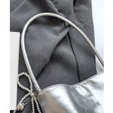 パールリボンチャーム付きショルダーバッグ トートバッグ ハンドバッグ | Riff | 詳細画像11