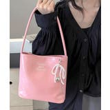 パールリボンチャーム付きショルダーバッグ トートバッグ ハンドバッグ | Riff | 詳細画像14