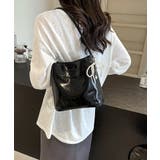 パールリボンチャーム付きショルダーバッグ トートバッグ ハンドバッグ | Riff | 詳細画像4