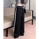 ウエストサイドレースワイドパンツ サイド刺繍 イージーパンツ | Riff | 詳細画像10 