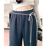 ウエストサイドレースワイドパンツ サイド刺繍 イージーパンツ | Riff | 詳細画像17 