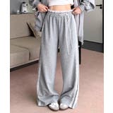 ウエストサイドレースワイドパンツ サイド刺繍 イージーパンツ | Riff | 詳細画像2 